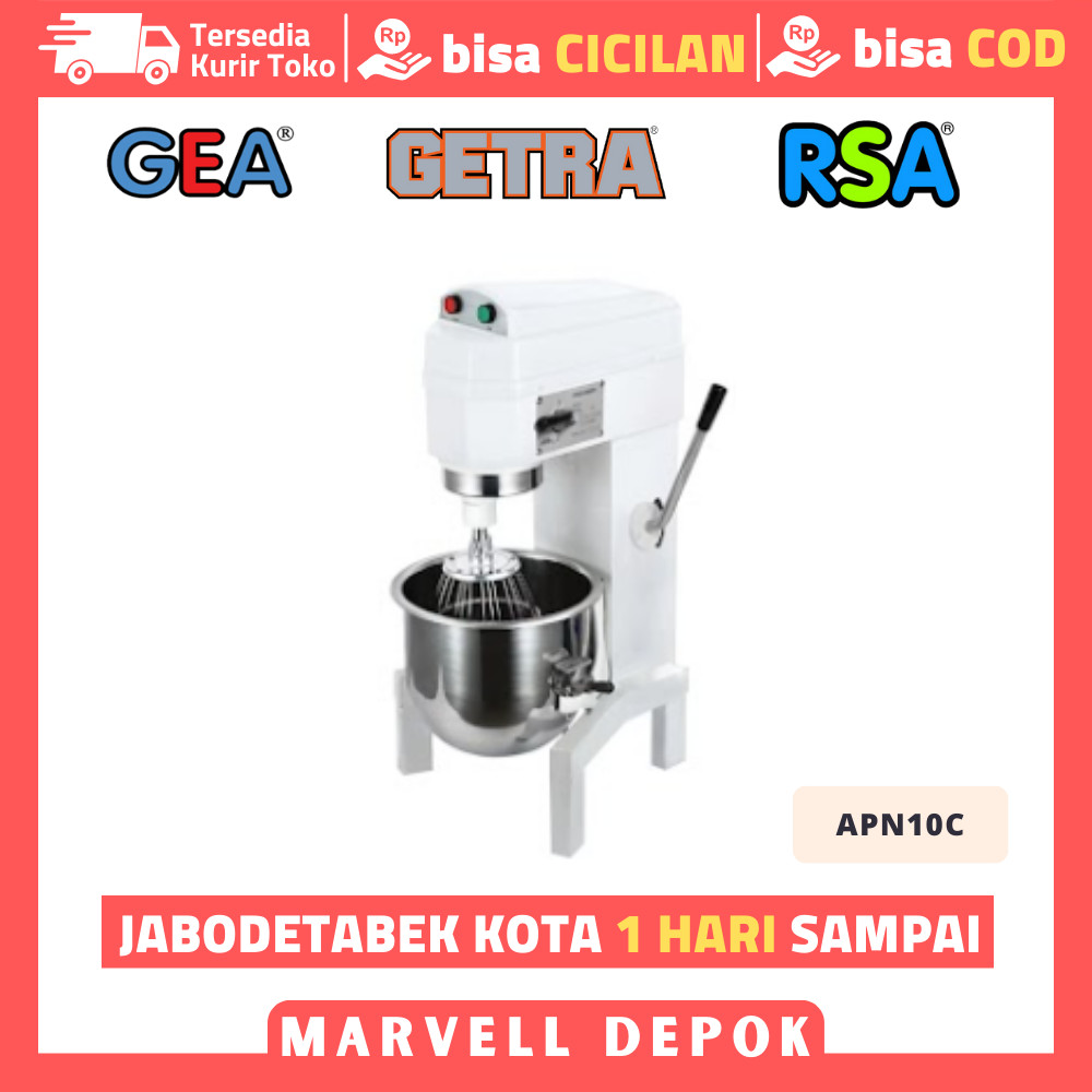 PLANETARY MIXER 10 LITER GETRA APN10C MIXER ROTI 10 LITER