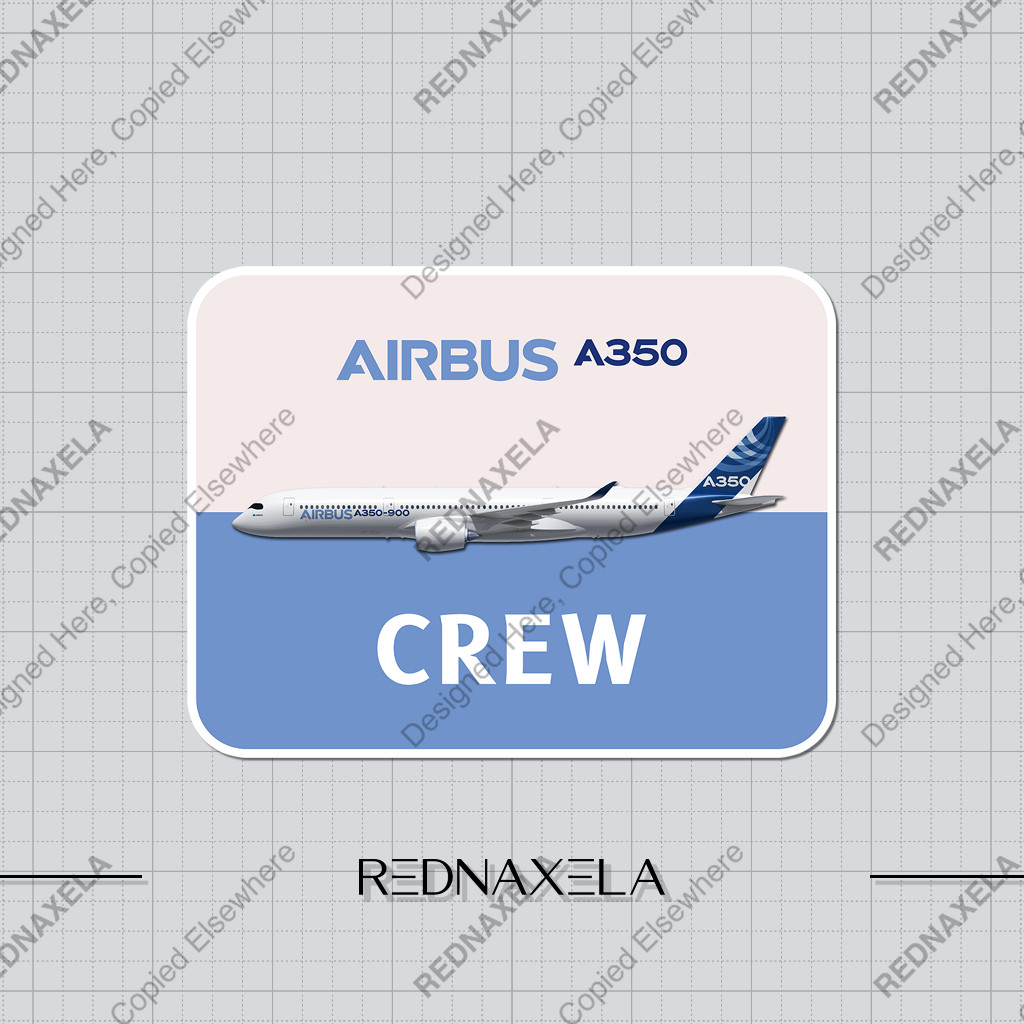 

Stiker Vinyl Airbus A350 Card Model Crew Sign Sticker