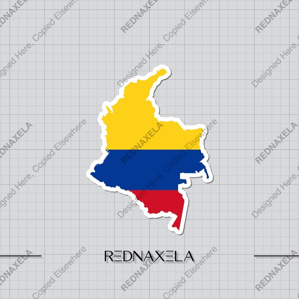 

Stiker Vinyl Colombia Map Stiker Koper Outdoor Waterproof Sticker