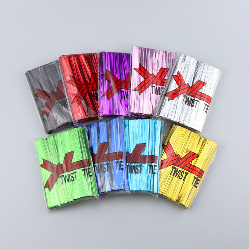 

800Pcs Twist Tie banyak warna Pita Kawat Pengikat Souvenir Snack Pita Kawat Panjang 8 cm
