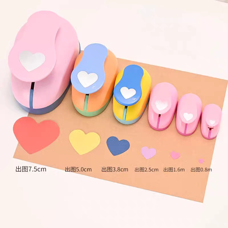 

6mm-75mm love shape craft punch cortador de papel de scrapbook paper foam school manual DIY Round hole punches Embossing Tool