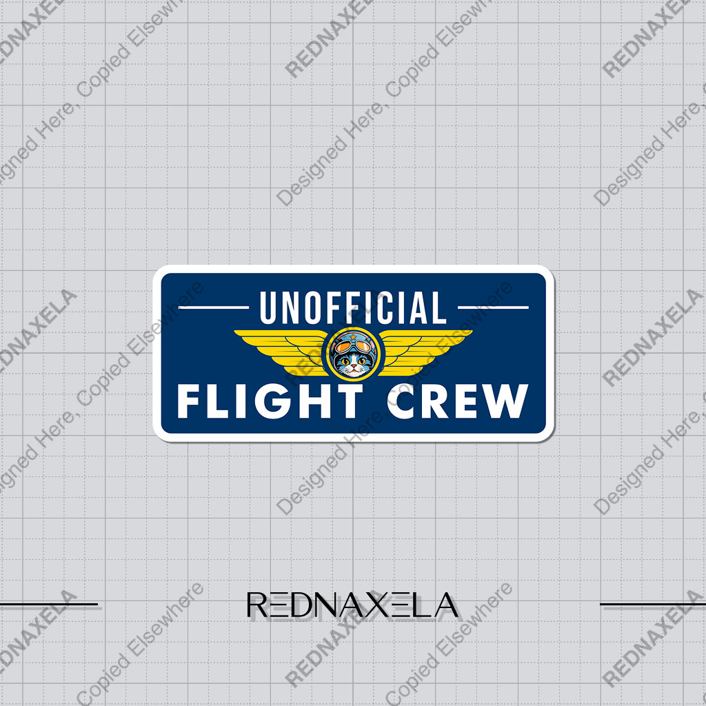 

Stiker Vinyl Unofficial Flight Crew Stiker Koper Sign Stickers
