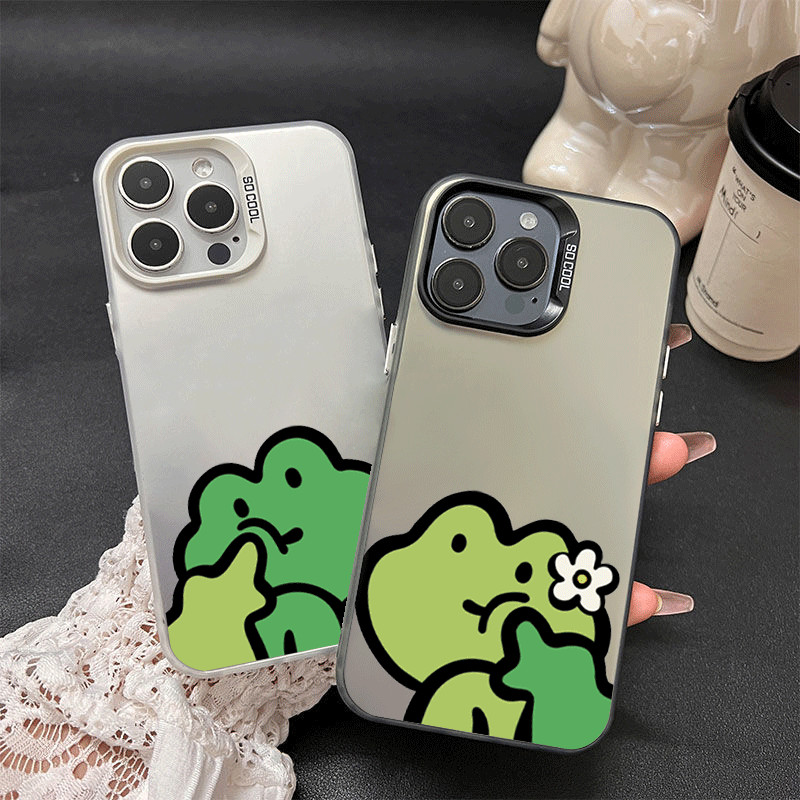 ✨Hadiah Couple✨Casing Couple iPhone Katak All Type SoftCase Lucu untuk iPhone 16 13 11 15 pro xs XR 