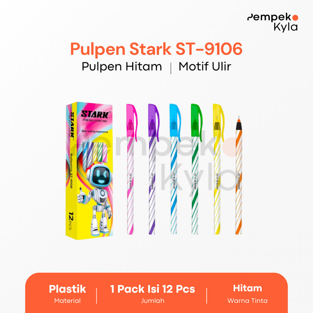 

Pulpen Stark 1 box isi 12 pcs/Pulpen Hitam