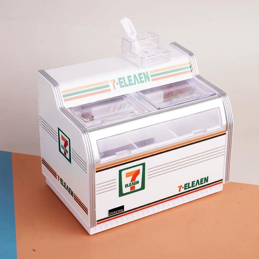 Owl Store - Miniatur Dollhouse Freezer Ice Cream Mainan Boneka Miniatur Lemari Pendingin