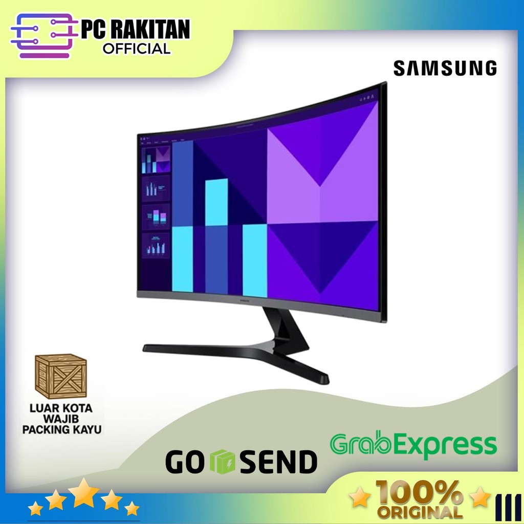 SAMSUNG MONITOR CURVED 27 INCH ESSENTIAL S3 S39GD IPS FHD 1080P 5MS 100HZ 1Y PART + 3Y SERVICE