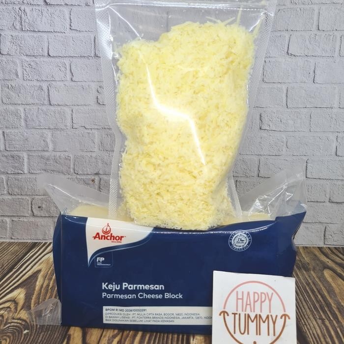 

Parmesan cheese anchor shredded repack 250gr keju tabur grated