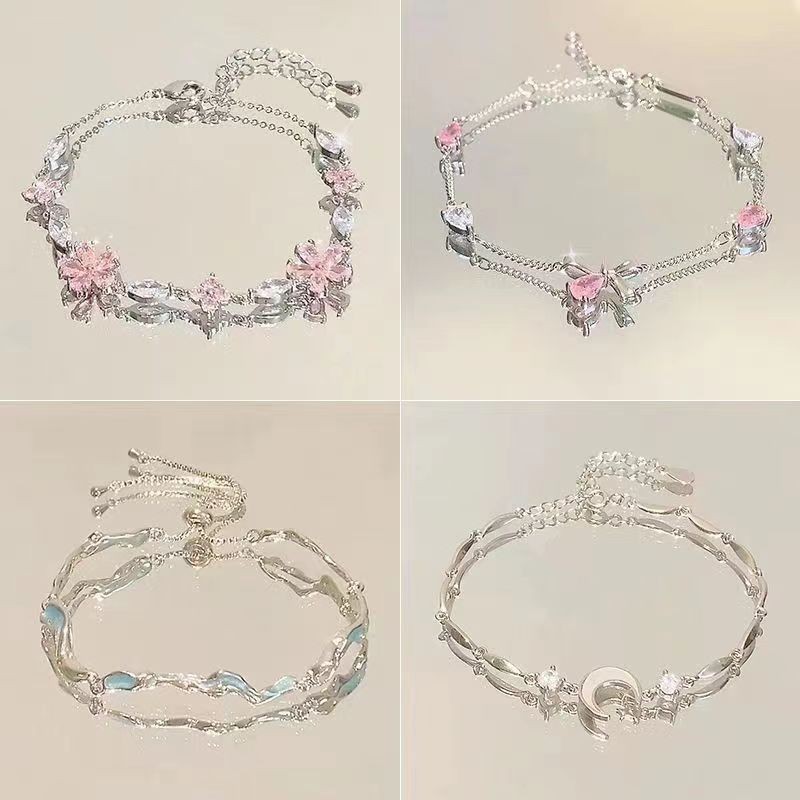 Bintang-bintang Yang Memetik Gelang Dan Temperamen Kemewahan Cahaya Bulan, Gelang Bunga Ceri Dingin 