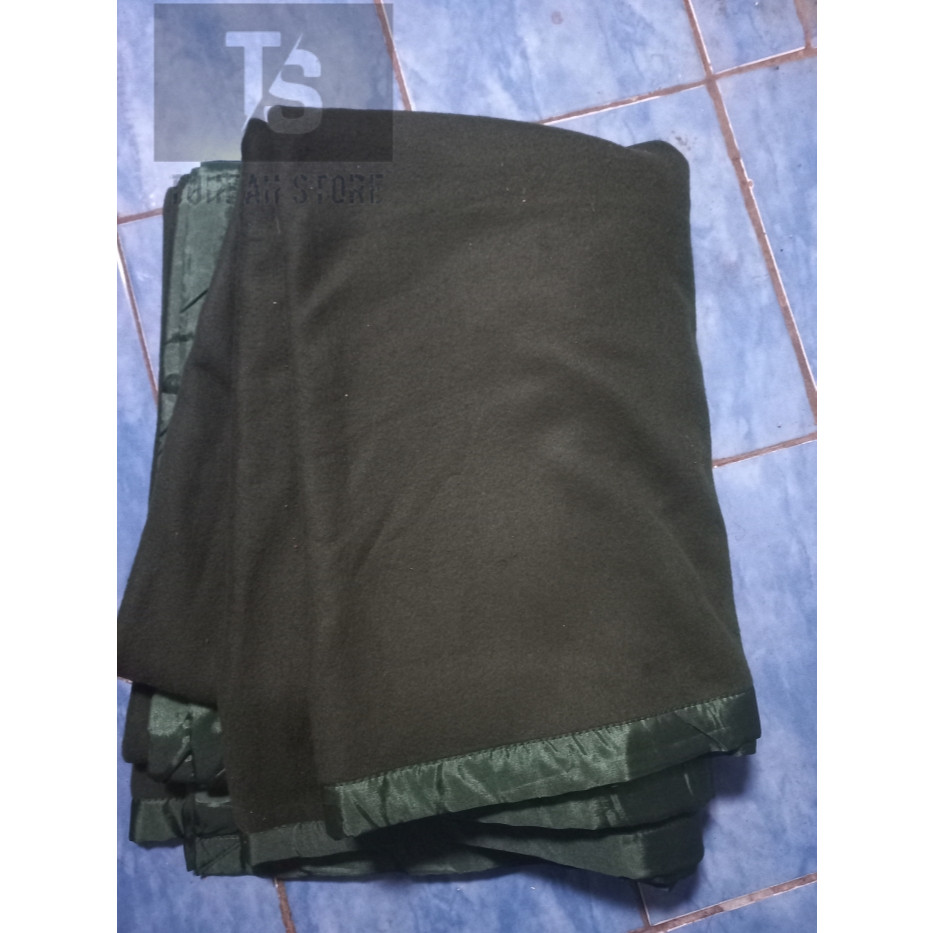 SELIMUT JATAH TNI AD Murah Selimut TNI jatah / Selimut hijau HIJAU