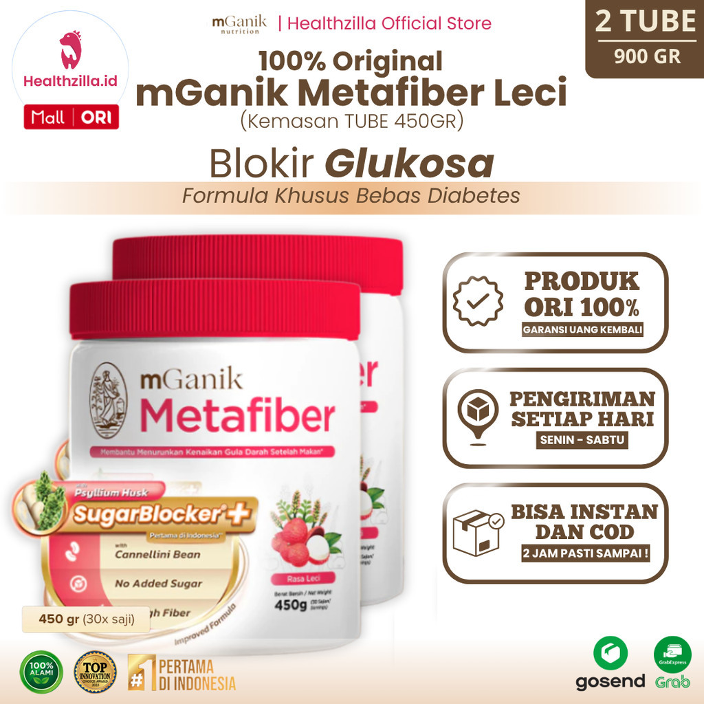 

BEST SELLER mGanik Metafiber rasa Leci 2 TUB 900gr - Minuman Untuk Penderita Diabetes mGanik