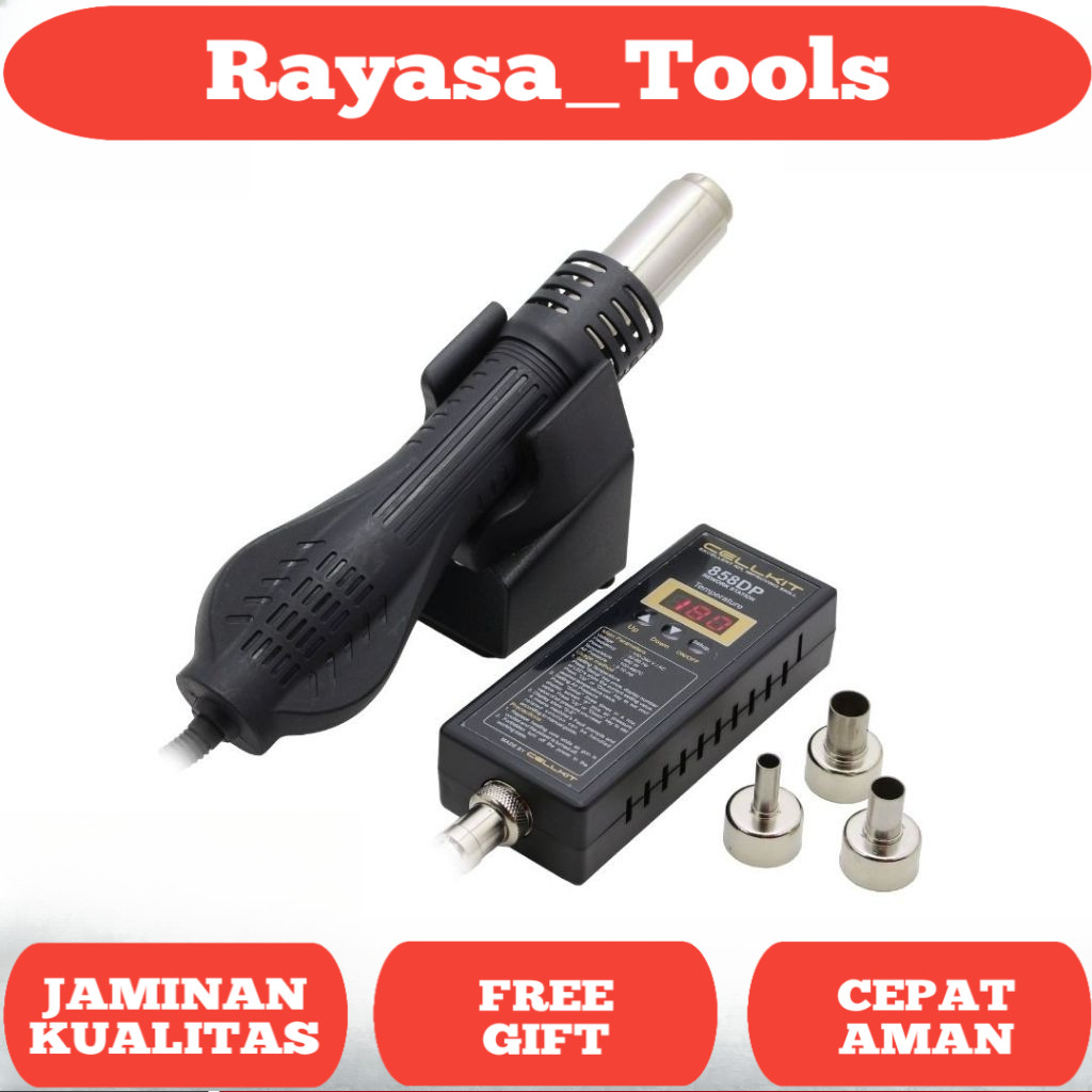 Solder Uap - Blower - Hot Air Gun Portable Digital CELLKIT 858DP