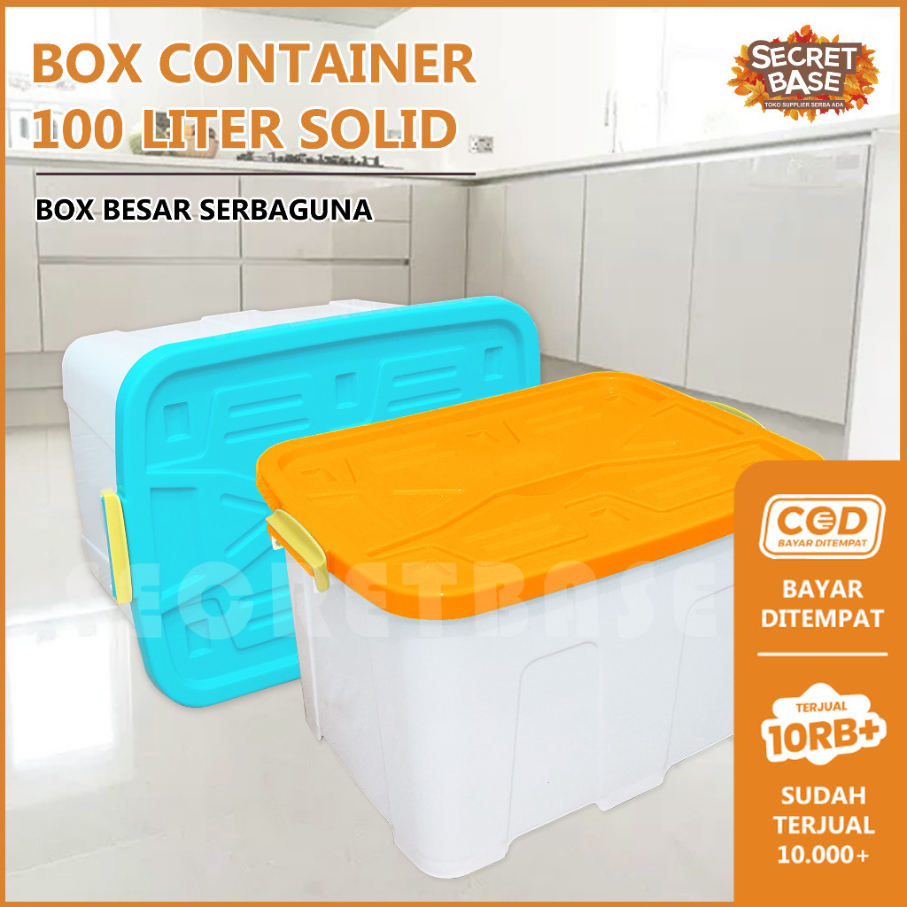 BOX CONTAINER 100 LITER + RODA - Kontainer Box / Container Box