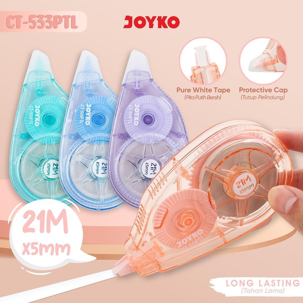 

BPP Pita Koreksi CT-533PTL Correction Tape 21 Meter JOYKO