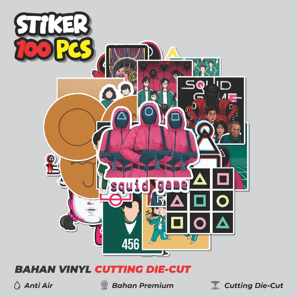 

Terbaru! 50 pcs Stiker Squid Game Series Dekorasi Lucu Kreatif untuk Notebook, Skateboard, HP