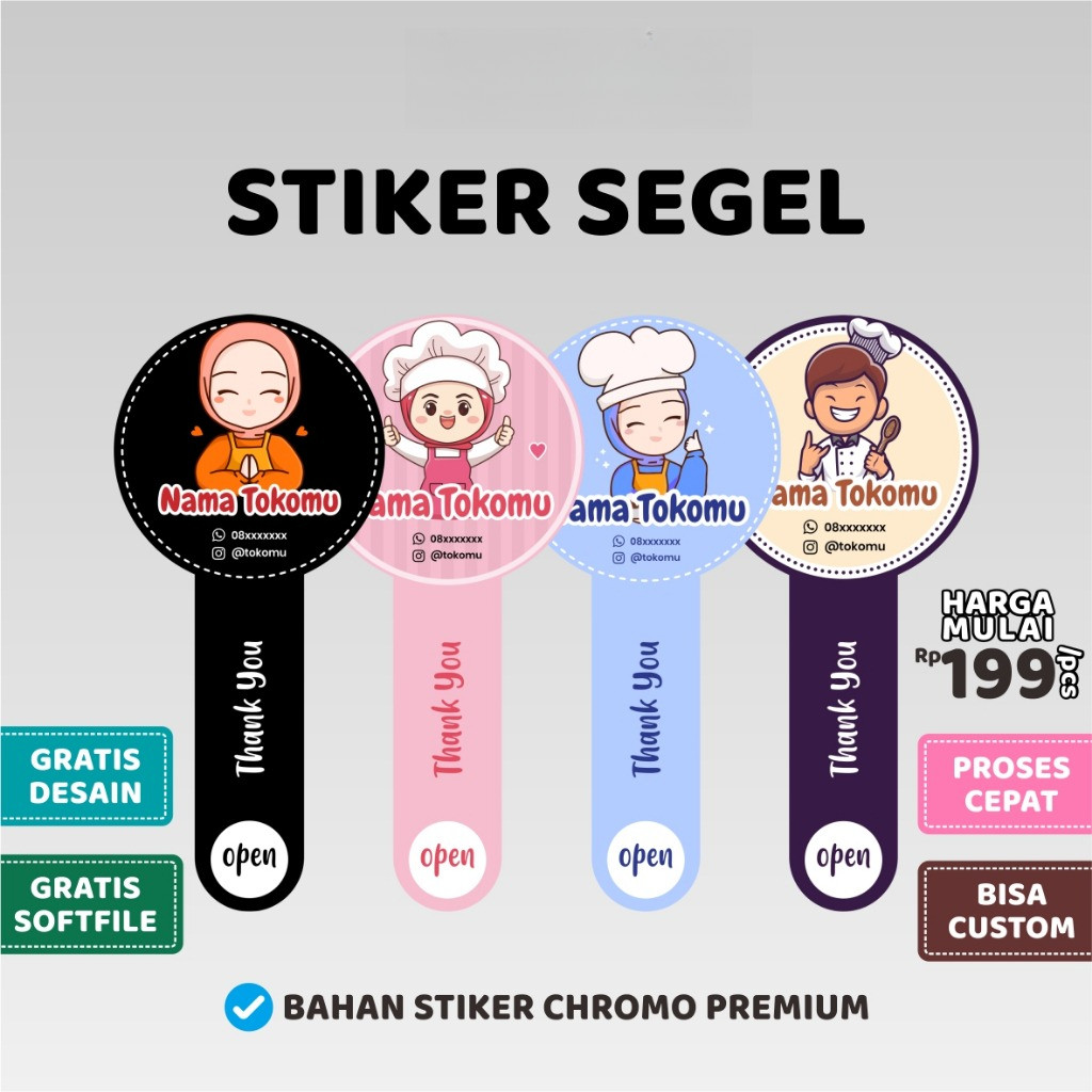 STIKER SEGEL TOPLES MURAH CUSTOM