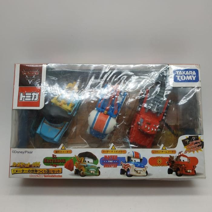MAINAN... Takara Tomy Tomica Disney Cars Mater 3 ini 1 Pack