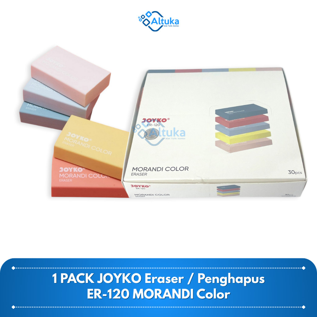 

(30 pcs) JOYKO Eraser Pensil / Stip Karet / Penghapus Pensil ER-120 Morandi Color