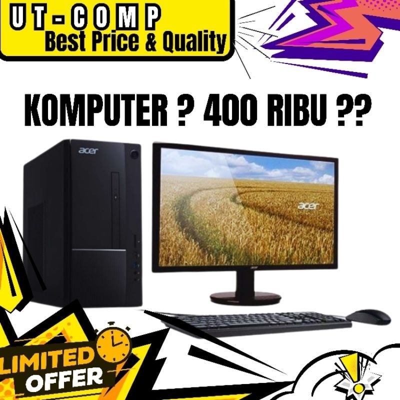 PC KOMPUTER Core i3 i5 i7 | RAM 12GB | SSD 256GB | Monitor 19” | Siap Pakai (Bekas)