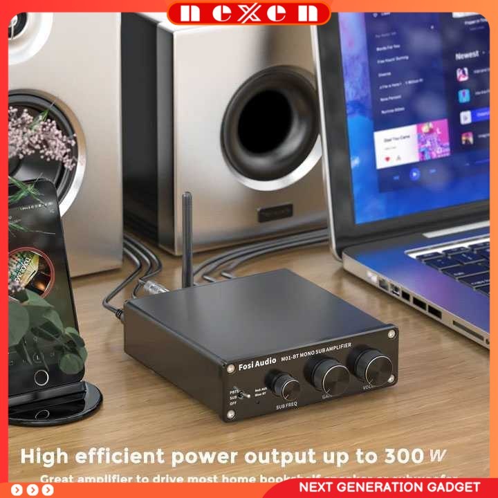 Subwoofer Amplifier Mono Channel 300W TDA7498E - Fosi Audio M01-BT