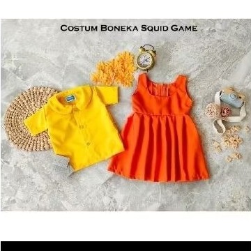 KOSTUM SQUID GAME/ BONEKA SQUID GAME / SQUID GAME COSTUME/baju anak