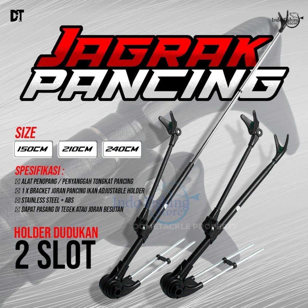 Jagrak Pancing Joran Kolam Galatama Bendungan Multifungsi 150 170 210 240 cm, Rod Holder Dudukan 2 S