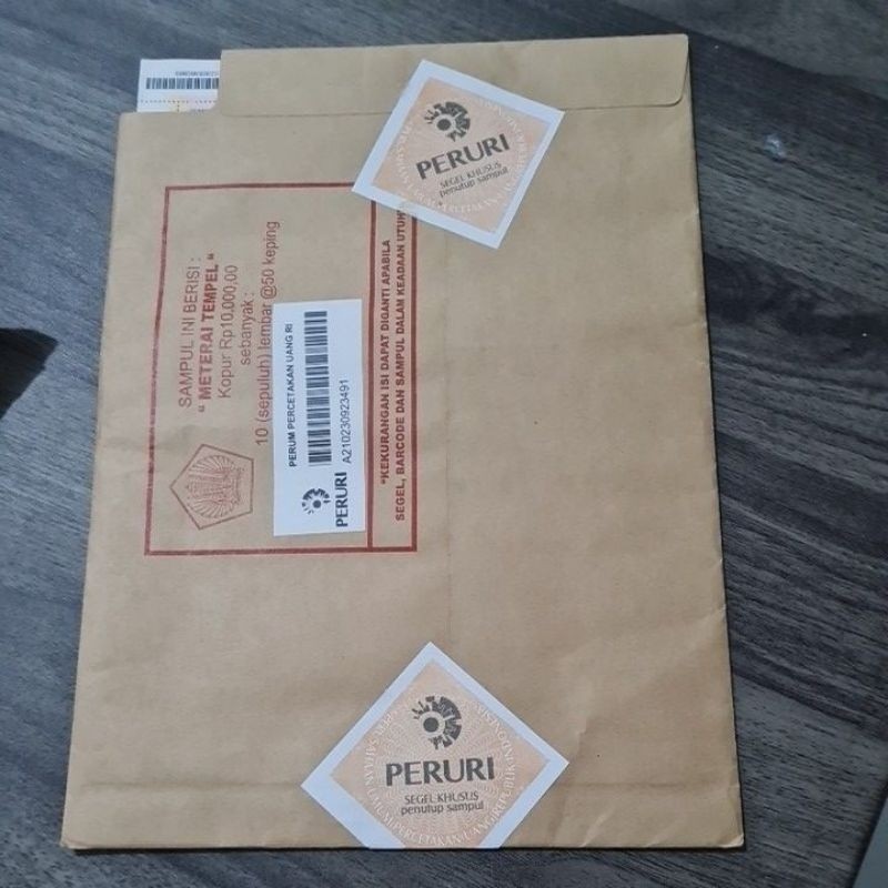 

Meterai 10000 ( 1 lembar isi 50 pcs)