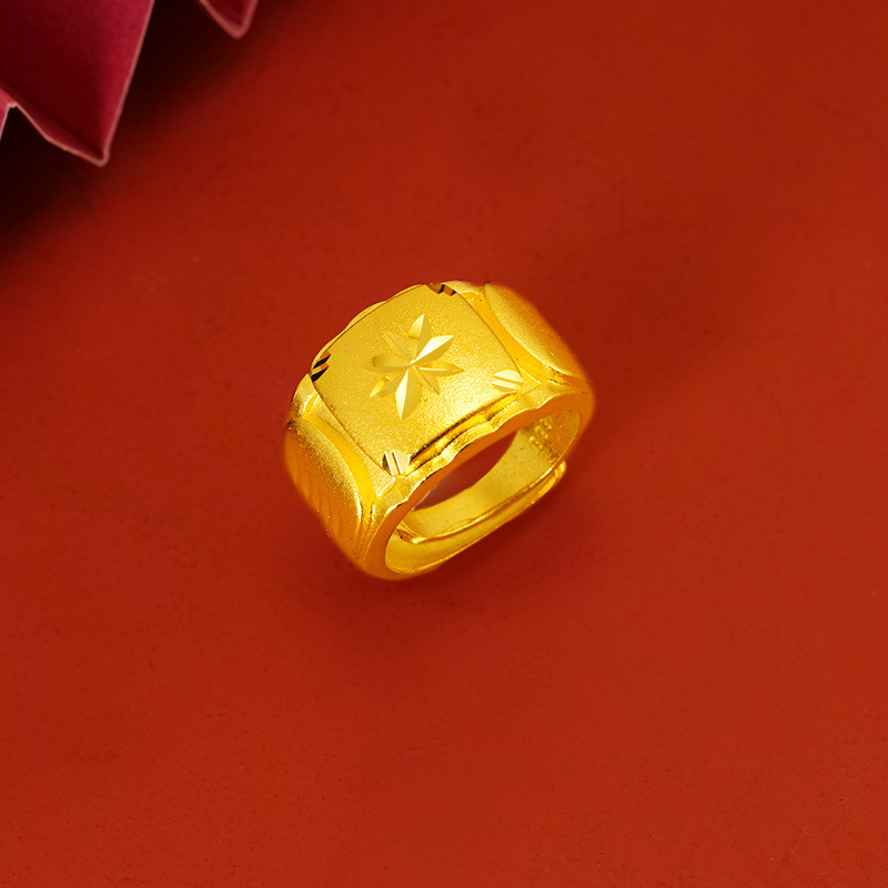 Cincin Emas Cincin Pria Cincin Hadiah Cincin Emas Imitasi Atmosfer Kuno