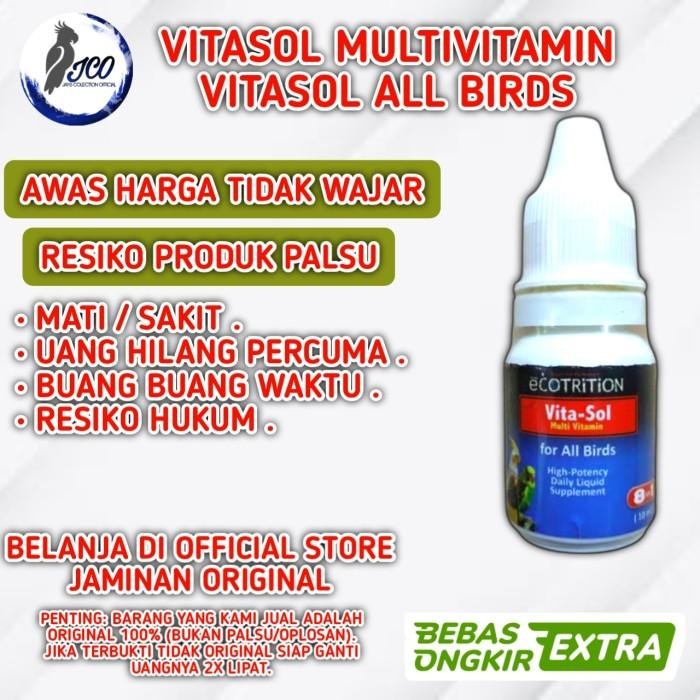 VITASOL ECOTRITION MULTIVITAMIN BURUNG VITA SOL VITAMIN BURUNG VITASOL