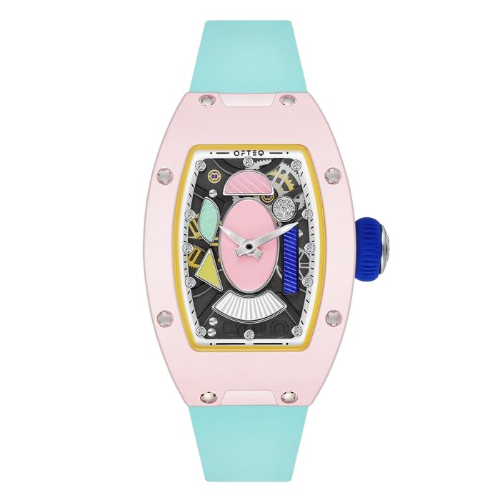 Ofteq FQ 19 Ice Cream Pink Watch / Jam Tangan Branded Original