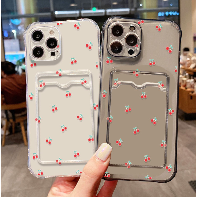 SoftCase ATM ID Card Cherry Pattern Casing For Realme Note 60 60x 50 Narzo N63 N61 10 N53 50A 50i Pr