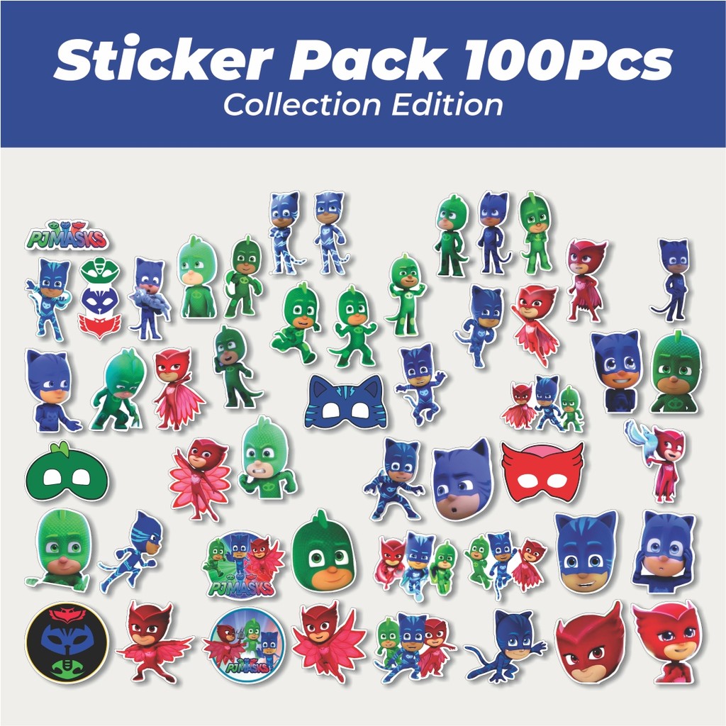 Hot Stiker Pj Masks Cartoon Lucu Anti Air Stikers Berperekat Waterproof Sticker Decal Buat Motor Hel