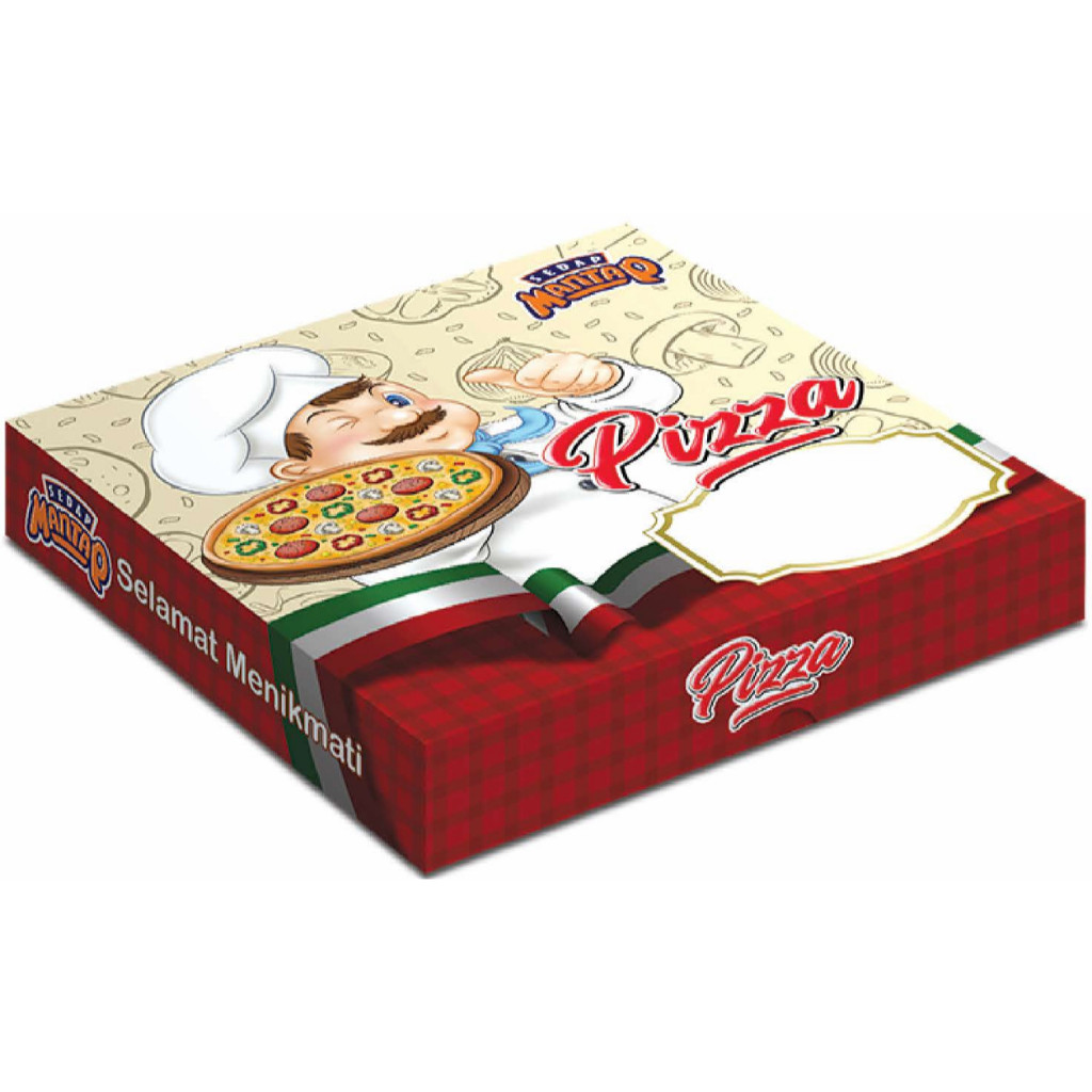 GS SEDAP MANTAP PIZZA 22X22 5CM KARDUS DUS DOS MARTABAK ROTI PIZZA BOX