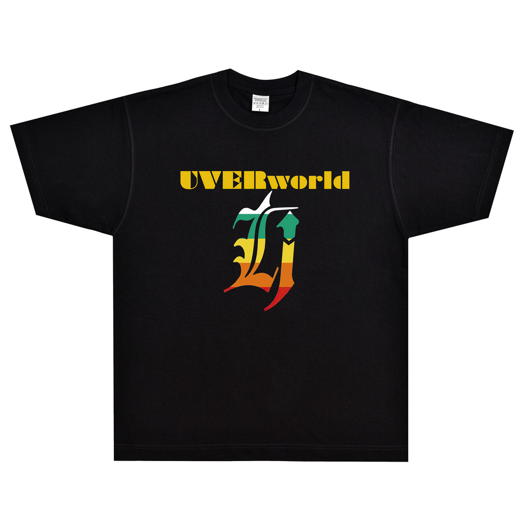 COD Kaos Logo Uverworld Gaya Jalanan Amerika Rock Huruf Inggris Longgar Pria Lengan Pendek Cetak Leh