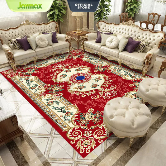 Karpet Lantai Eropa Style 200x150cm Karpet Turki Permadani Klasik Polyester Anti Slip