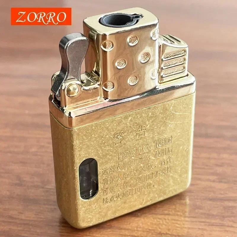 ZORRO Insert Lighter Gas Jet Windproof Flint Gasoline Oil Lighter Butane Kerosene