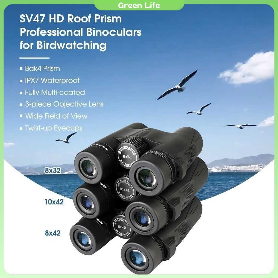 SVBONY Teropong Binocular HD BAK4 FMC Lens Birding Stargazing IPX7 - SV47