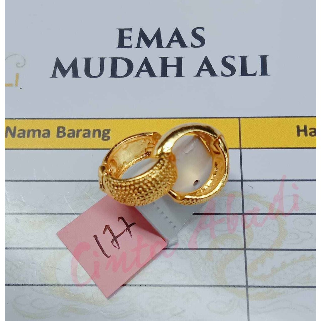 anting emas asli 2gram kadar 875 model ketam ada surat