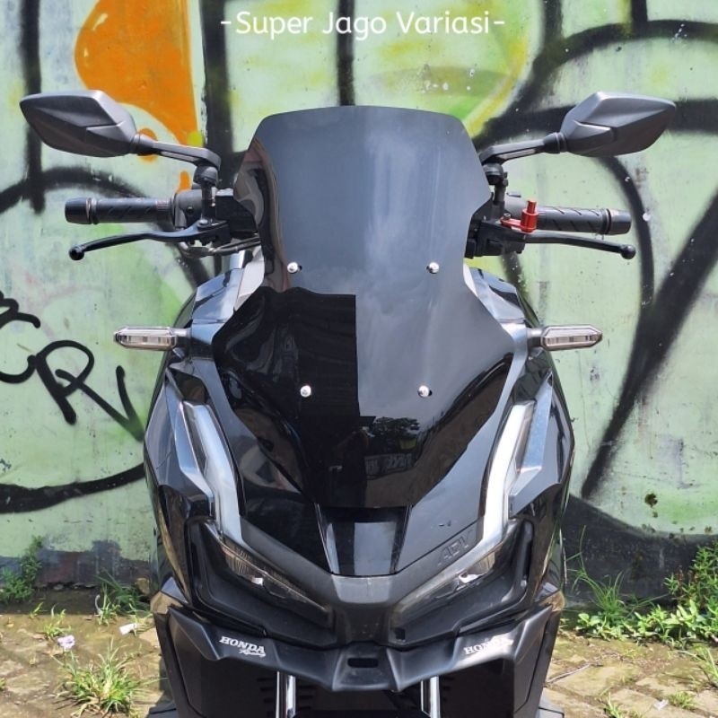 COD Visor Windshield Model ADV 150 Standar Pemasangan Plug and Play ADV 150 ADV 160 Tebal 3mm Hitam 