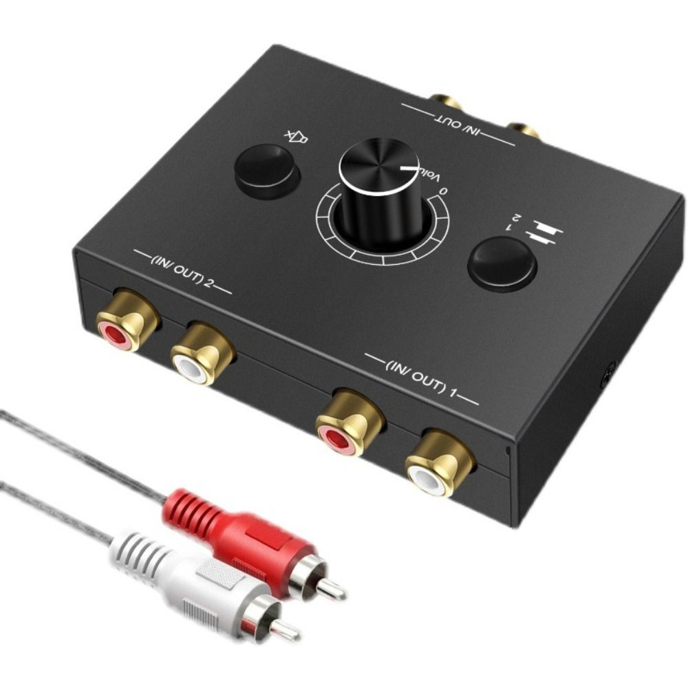1 In 2 Out Stereo Audio Switcher 3.5mm Jack Splitter Audio Splitter Coaxial Optical Fiber Audio Deco