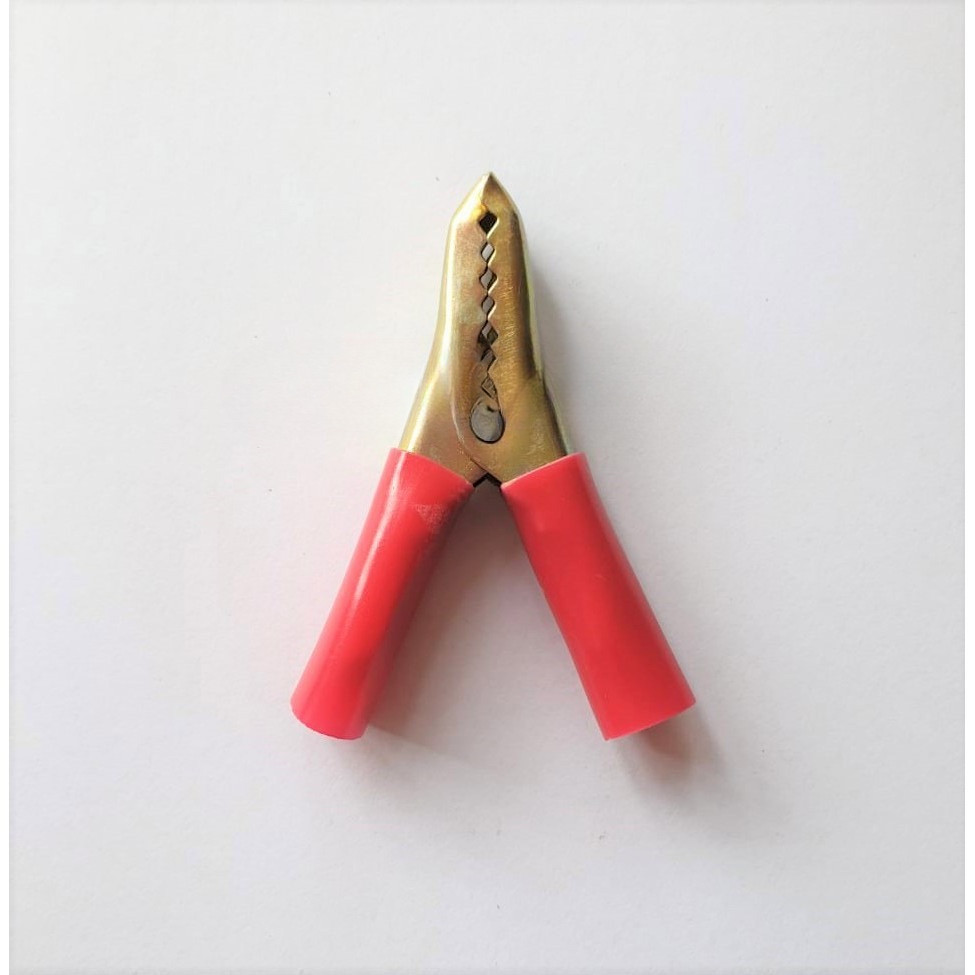 Capit Aki Jumper Serbaguna 35mm - Sepasang Jepit Buaya Merah Hitam Kuat

