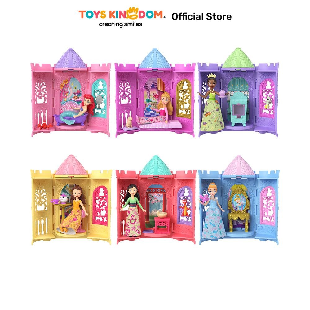 Toys Kingdom Disney Princess Set Minifigure Tower Suprise Reveal Random Toys Kids Toy Mainan Koleksi Miniature Deco Character Toys