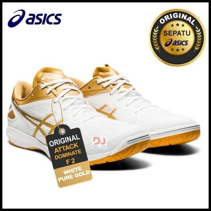 Sepatu Tenis Meja / Pingpong, Asics Attack Dominate F2 Best Seller - Putih, 43.5