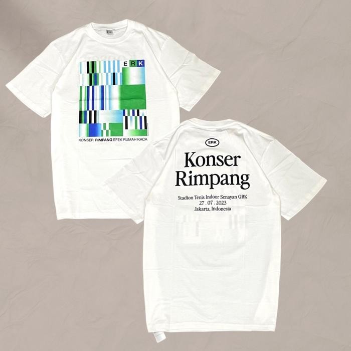 【COD】Efek Rumah Kaca - Konser Rimpang 2023 Tshirt - White | Original Merchandise/ OKE T-Shirt - Puti