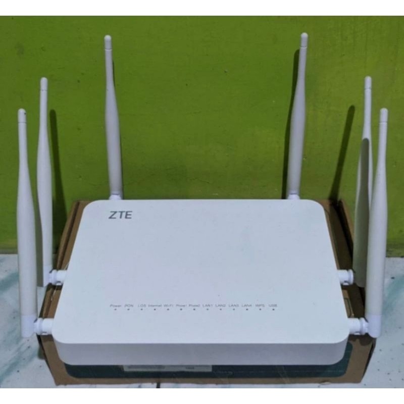 ONT GPON ZTE F670 Premium 5G Antena 6 Plus Adaptor