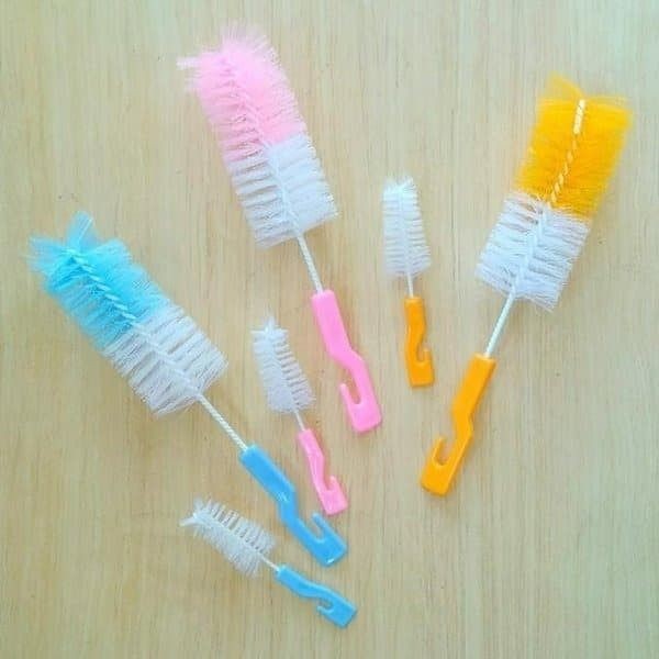 (wk acc) sikat botol isi 2 / 2in1 Sikat botol baby dan sikat dot serta dengan busa cuci botol minum 
