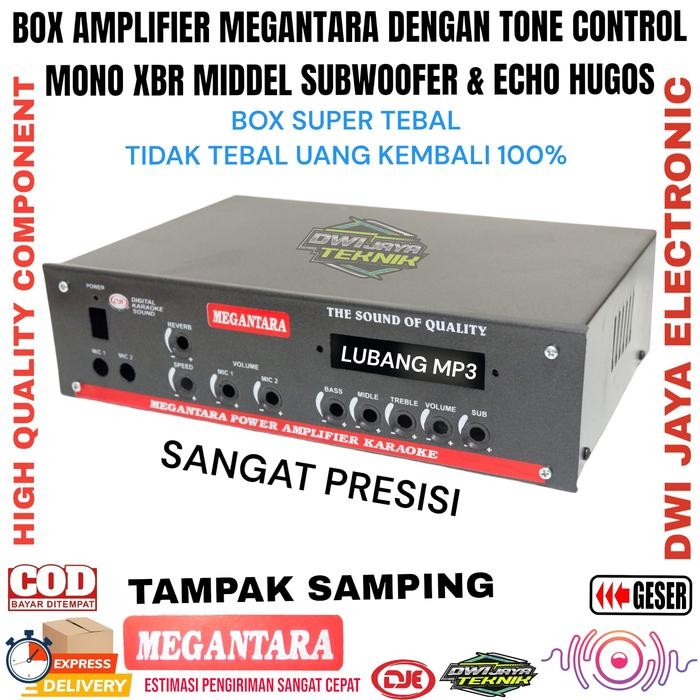 Box Amplifier MEGANTARA Plus Tone Control XBR Middel Subwoofer Echo Hugos  CVJA