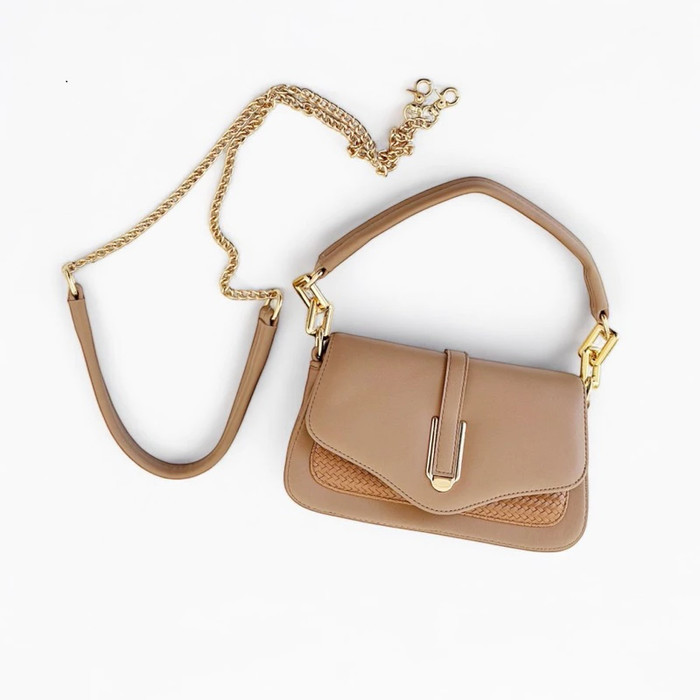 Tas Wanita Tas Pesta Kantor Sling Bag HandBag  Simple Polos Elegan Mewah Mocha Coklat Makassar