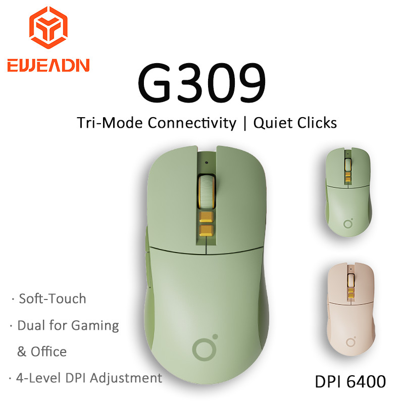 EWEADN G309 2.4G/Bluetooth Wireless Silent Mouse, DPI 6400, Reargeable, Laptop, PC, Office and Gamin