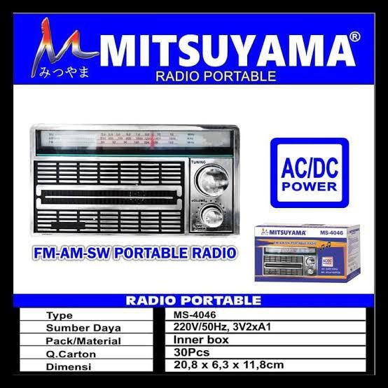 Radio Mitsuyama Radio F-18/ RADIO MITSUYAMA MS-4046 AM-FM - Mitsuyama F-18
