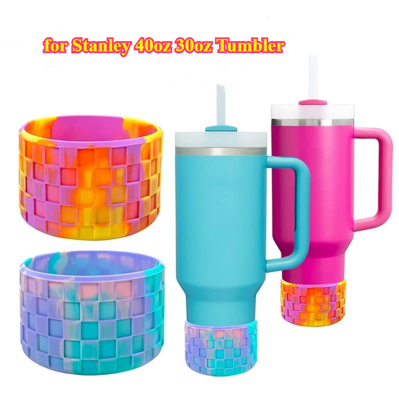 Silicone Boot Sleeve for Stanley 40oz 30oz Tumbler Protective Water Bottle Bottom Bumper Silicone Cu